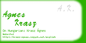 agnes krasz business card